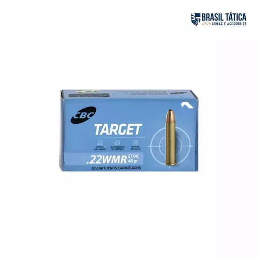 MUNIÇÃO CBC .22WMR TARGET ETOG 40GR