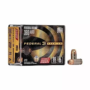 MUNIÇÃO FEDERAL .380 HYDRA-SHOK JHP 90GR 20un
