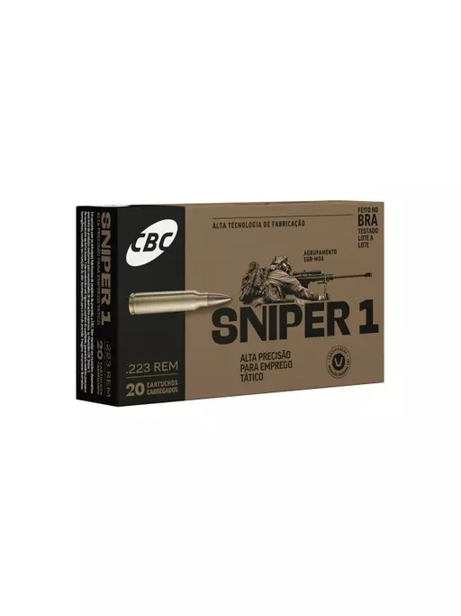 MUNIÇÃO .223 REM HPBT 77GR SNIPER 20un