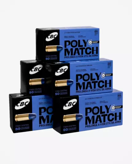 MUNIÇÃO CBC 9mm LPC 124GR POLYMATCH 250un