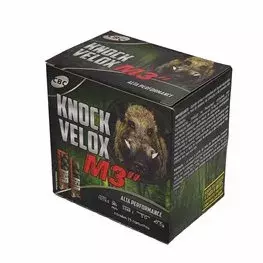 MUNIÇÃO CBC 12 GA KNOCK VELOX M3 CHUMBO SG 42,5G 25un