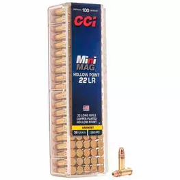 MUNIÇÃO CCI .22 HP 36GR MINI-MAG COPPER PLATED 100un