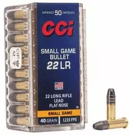 MUNIÇÃO CCI .22 LFN 40GR SMALL GAME BULLET 50un