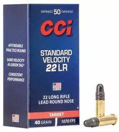 MUNIÇÃO CCI .22 LR LRN 40GR STANDARD VELOCITY 50un