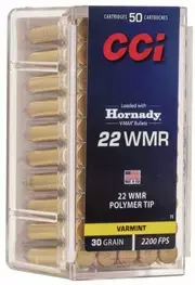 MUNIÇÃO CCI .22 WRM V-MAX 30GR 50un
