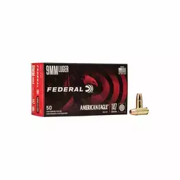 MUNIÇÃO FEDERAL 9MM FMJ 147GR AMERICAN EAGLE 50un