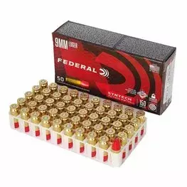 MUNIÇÃO FEDERAL 9MM TSJ 150GR SYNTECH ACTION PISTOL 50un
