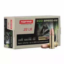MUNIÇÃO NORMA .22 LR ZCL 24GR ECO SPEED-22 50un
