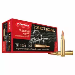 MUNIÇÃO NORMA RANGE & TRAINING .223 FMJ 62GR 20un