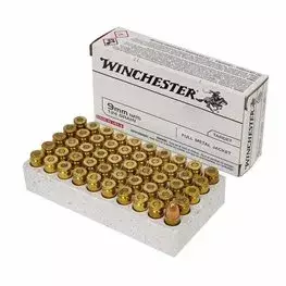 MUNIÇÃO WINCHESTER 9MM LUGER FMJ 124GR 50un