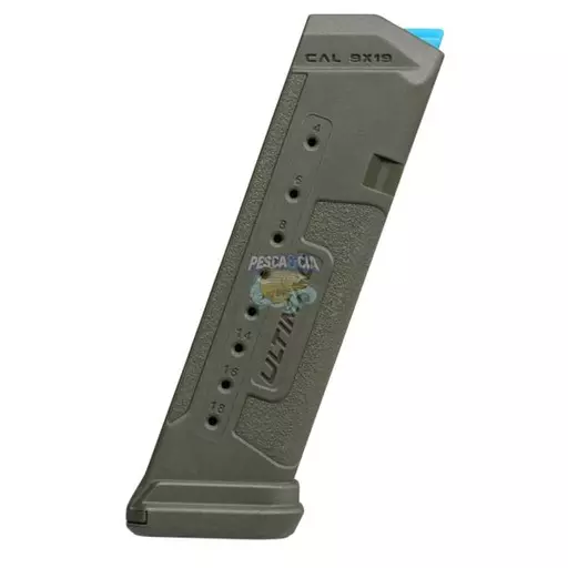 CARREGADOR FAB DEFENSE ULTIMAG GREEN PARA PISTOLA GLOCK G17 9mm