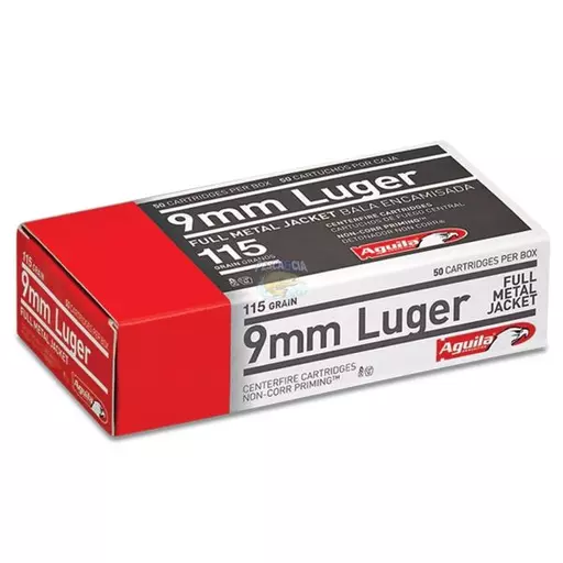 MUNIÇÃO AGUILA 9mm 115GR FMJ 50un