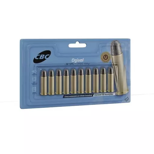 MUNIÇÃO CBC .38 CHOG 158GR 10un