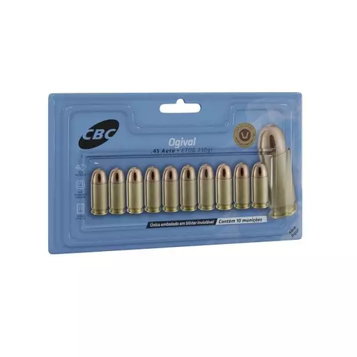MUNIÇÃO CBC .45 ETOG 230GR 10un