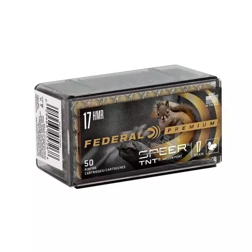 MUNIÇÃO FEDERAL .17 HMR TNT 17GR 50un
