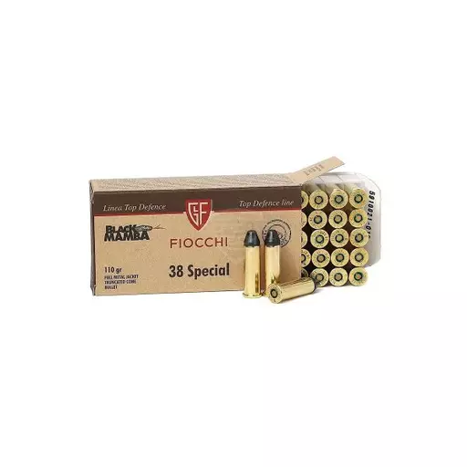 MUNIÇÃO FIOCCHI .38 SPECIAL 110GR BLACK MAMBA FMJTC 50un