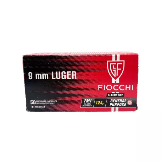 MUNIÇÃO FIOCCHI 9MM FMJ 124GR 50un