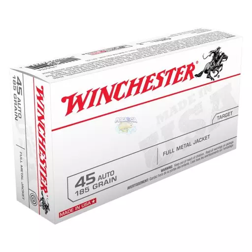 MUNIÇÃO WINCHESTER USA WHITE BOX .45ACP FMJ 185GR 50un