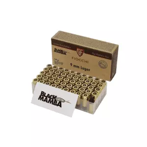 MUNIÇÃO FIOCCHI 9MM LUGER BLACK MAMBA 100GR FMJTC 50un