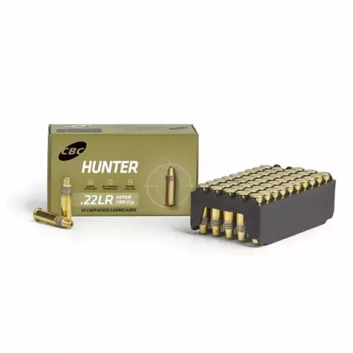 MUNIÇÃO CBC .22LR CHPO 33GR HUNTER HYPER 50un