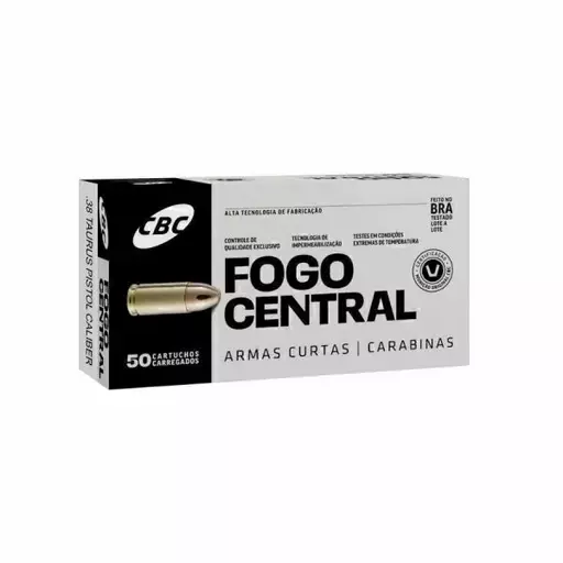 MUNIÇÃO CBC .38 ETOG 124GR 50un