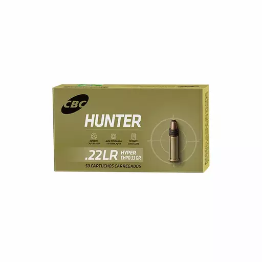 MUNIÇÃO CBC .22 LR CHPO HYPER PRECISION 33GR 50un