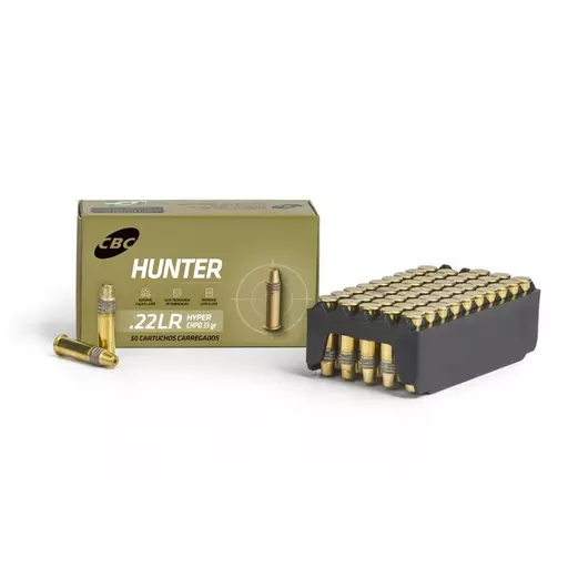MUNIÇÃO CBC .22LR HUNTER HYPER CHPO 33GR 50un