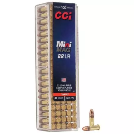 MUNIÇÃO CCI 22LR HS MINI MAG 40 GRAINS 100un