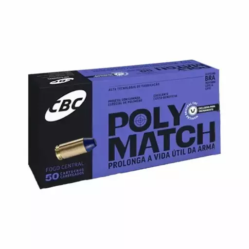 MUNIÇÃO CBC .40 S&W POLYMATCH LPC 165GR 50un