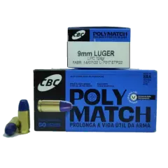 MUNIÇÃO CBC POLYMATCH 9MM LPC 124GR 50un