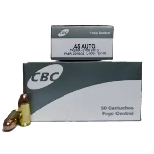 MUNIÇÃO CBC .45 ETOG 230GR 50un